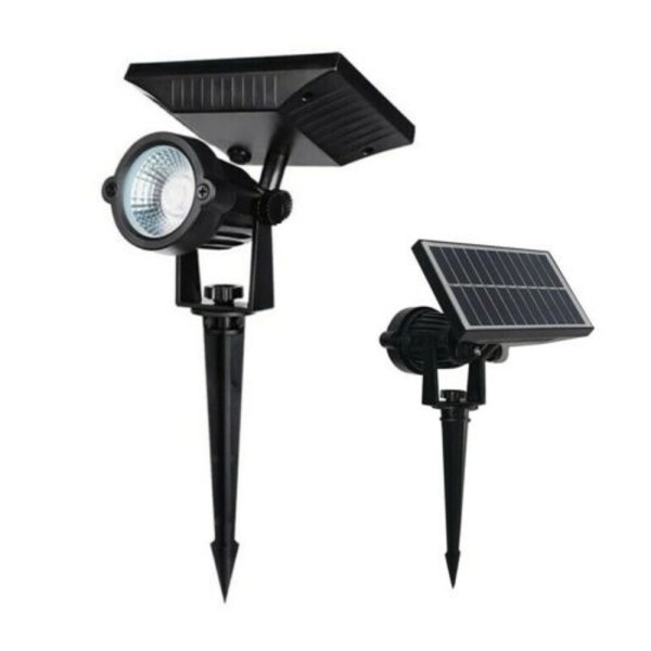 Faretto segnapassi LED da esterno con pannello solare e sensore  crepuscolare Aigostar luce variabile - B10201AQ4 a soli 21.44 € su