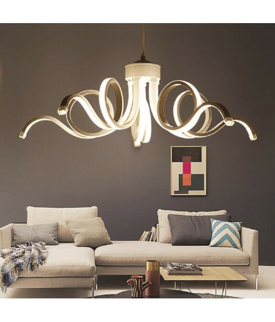 LAMPADARIO SOFFITTO 50W LAMPADA CURVA LUCE NATURALE CALDA FREDDA B17