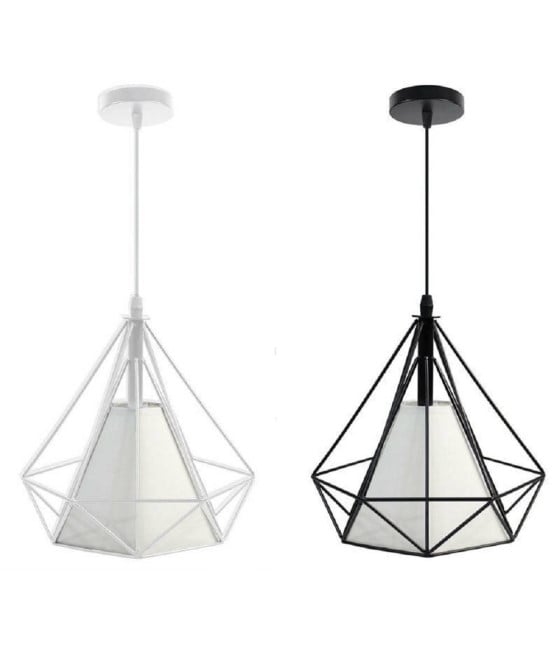 LAMPADARIO DIAMANTE SOFFITTO SOSPESO PENDENTE MODERNO PLAFONIERA E27