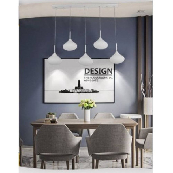 LAMPADARIO SOFFITTO SOSPENSIONE DESIGN 5 GOCCE 38W-76W 3000K-6500K B04