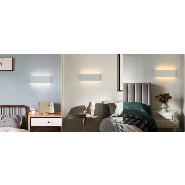 APPLIQUE MURO LED 15W DOPPIA EMISSIONE DI LUCE BIANCO RETTANGOLARE E57