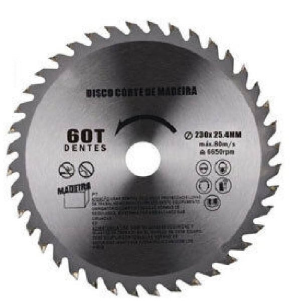 DISCO TAGLIO LEGNO SMERIGLIATRICE ANGOLARE CIRCOLARE SEGA 230X25.4 MM