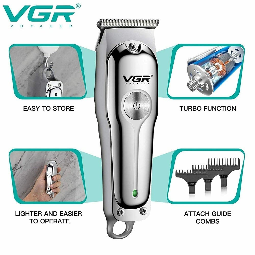 VGR V-071 Tagliacapelli Professionale Rasoio Trimmer Barber USB Ricaricabile