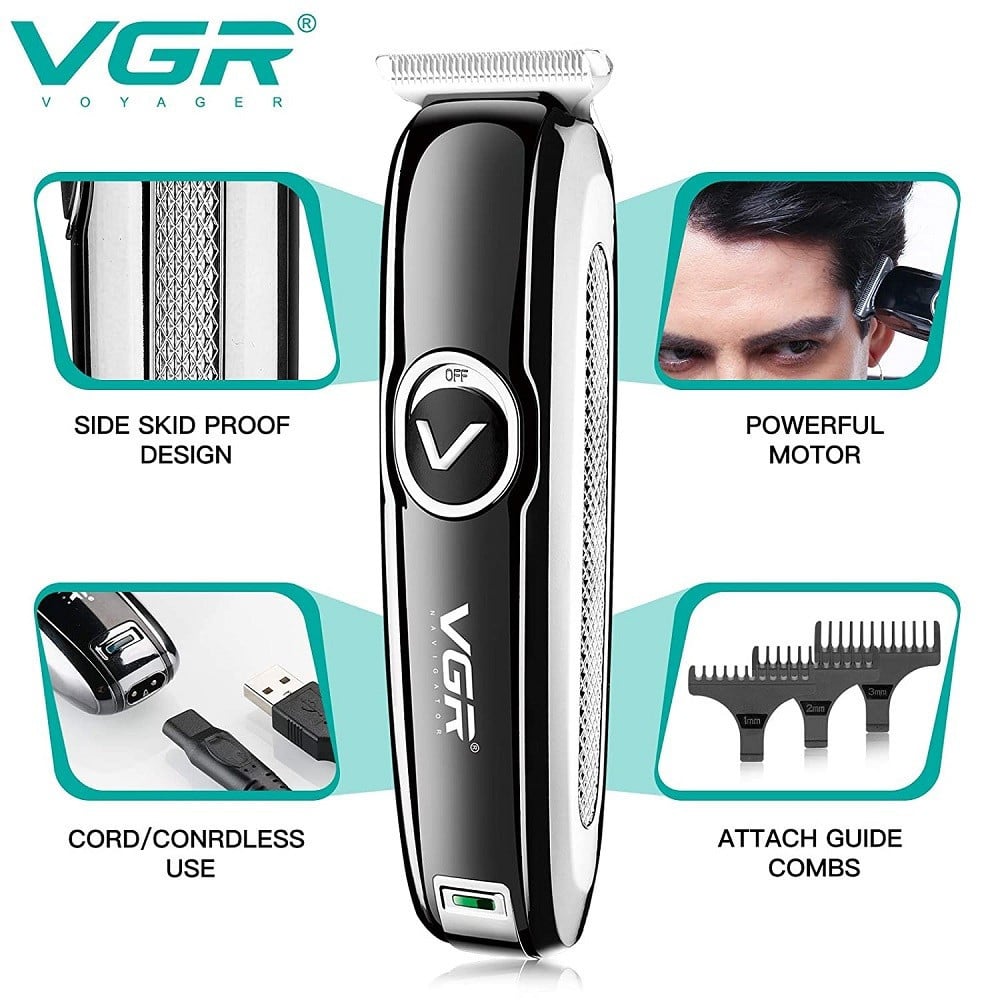 VGR V-168 Tagliacapelli Professionale Trimmer Barber Rifinitore USB