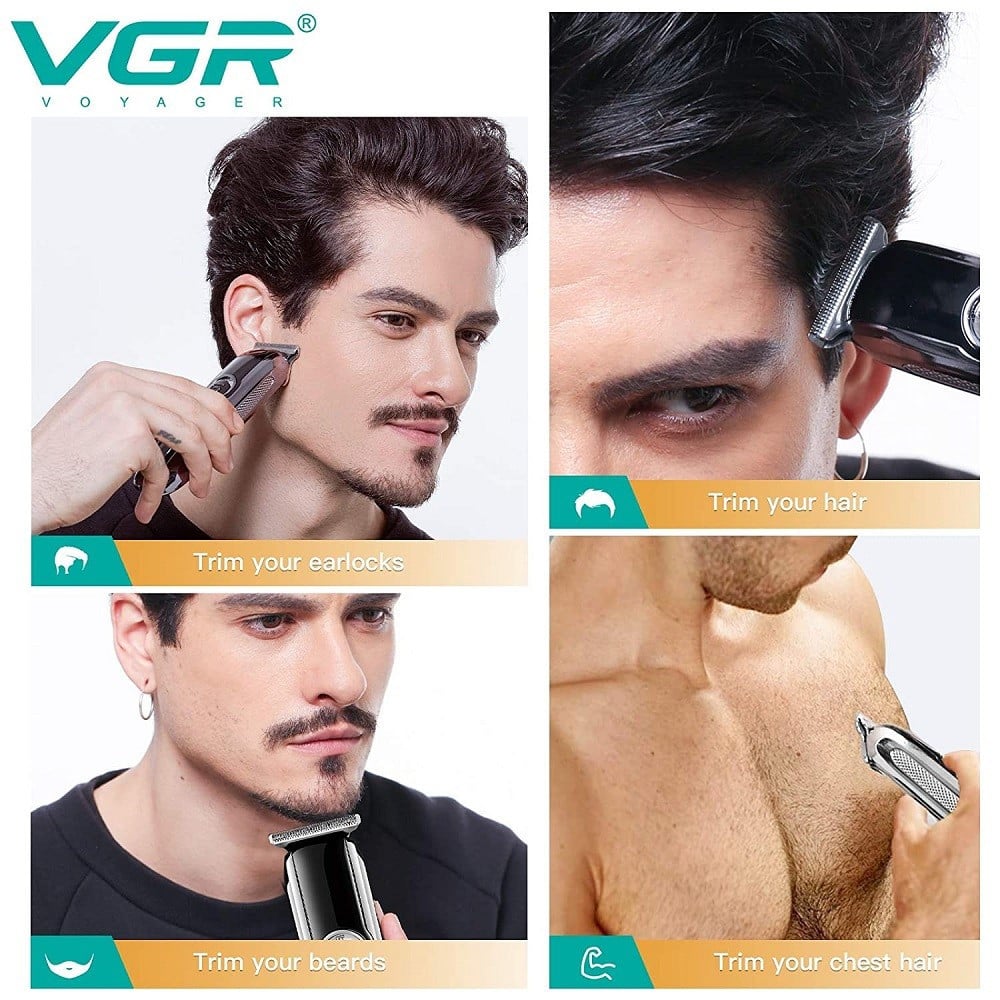 VGR V-168 Tagliacapelli Professionale Trimmer Barber Rifinitore USB