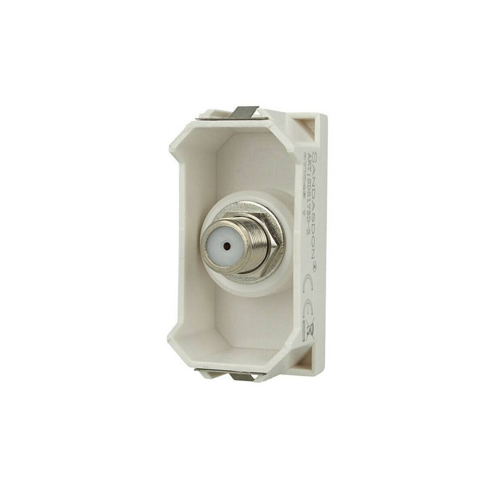 PRESA TV SAT SATELLITARE A VITE BIANCO COMPATIBILE BTICINO AXOLUTE