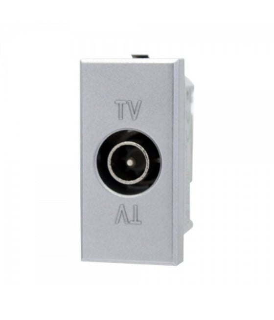 PRESA TV CONNETORE PASSANTE MASCHIO SILVER COMPATIBILE BTICINO AXOLUTE