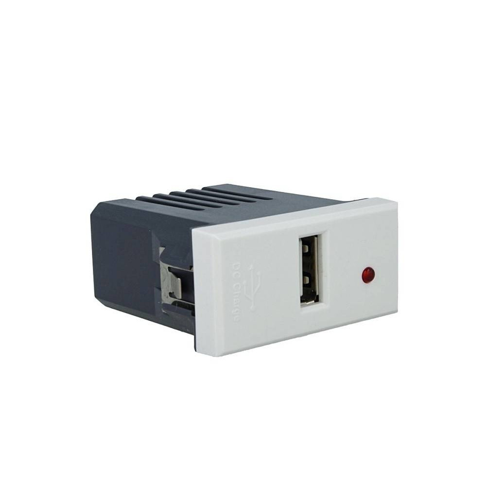 MODULO CARICATORE PRESA USB 5V 2,1A BIANCO COMPATIBILE BTICINO AXOLUTE