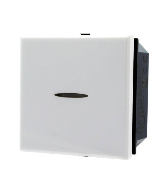 PULSANTE ASSIALE 1P 2M 16A COLORE BIANCO COMPATIBILE BTICINO AXOLUTE