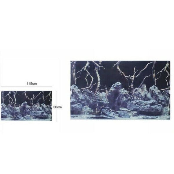 POSTER SFONDO PER ACQUARIO TERRARIO PANORAMA DECORO 50X115CM ASSORTITI