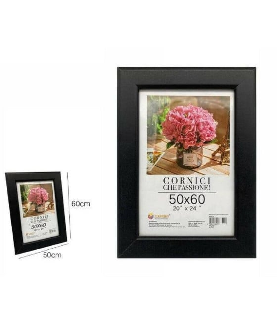 CORNICE PORTAFOTO FOTOGRAFIA QUADRI TELE POSTER 50X60 CM NERA 68658
