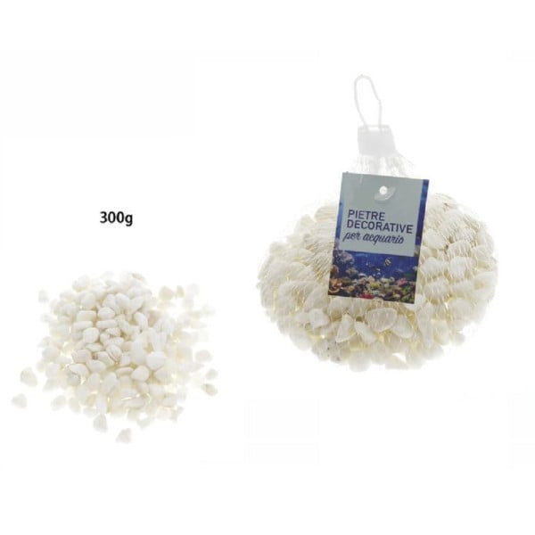 PIETRE DECORATIVE ACQUARIO BIANCHE 300GR DECORAZIONE PIANTE GIARDINO