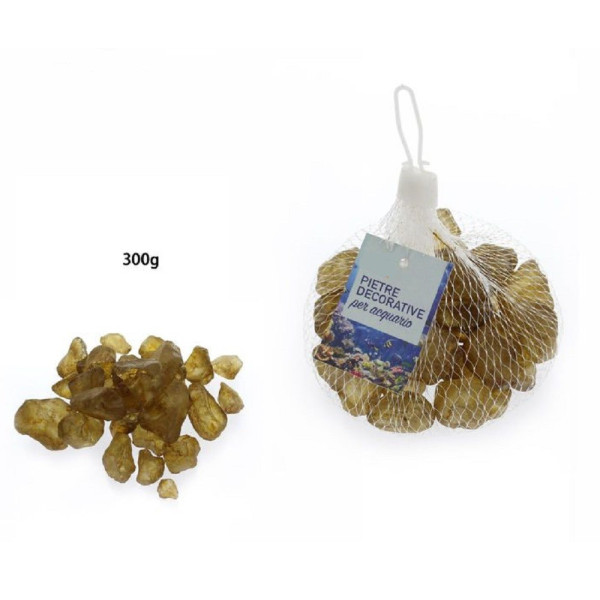 PIETRE SASSI SASSOLINI DECORATIVI MARRONI ACQUARIO 300 GR DECORAZIONE