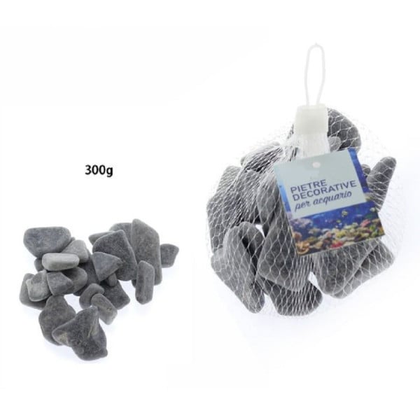 PIETRE DECORATIVE SASSI ACQUARIO GRIGI 300GR DECORAZIONE PIANTE GIARDI