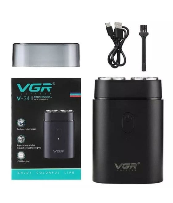 VGR V-341 Rasoio Professionale Elettrico Rotary Shaver Barber Regolabarba Uomo