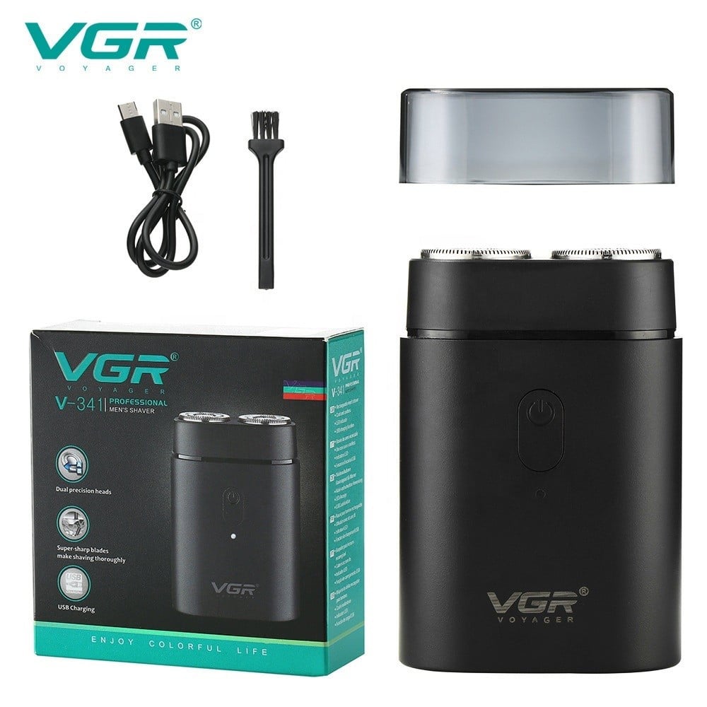 VGR V-341 Rasoio Professionale Elettrico Rotary Shaver Barber Regolabarba Uomo