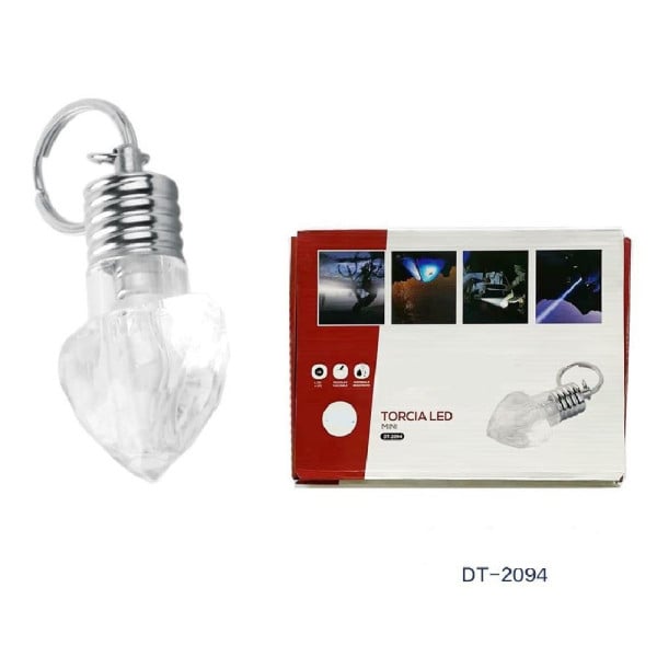 3 PEZZI MINI TORCIA PORTACHIAVI LED SMD FORMA CUORE TASCABILE DT-2094