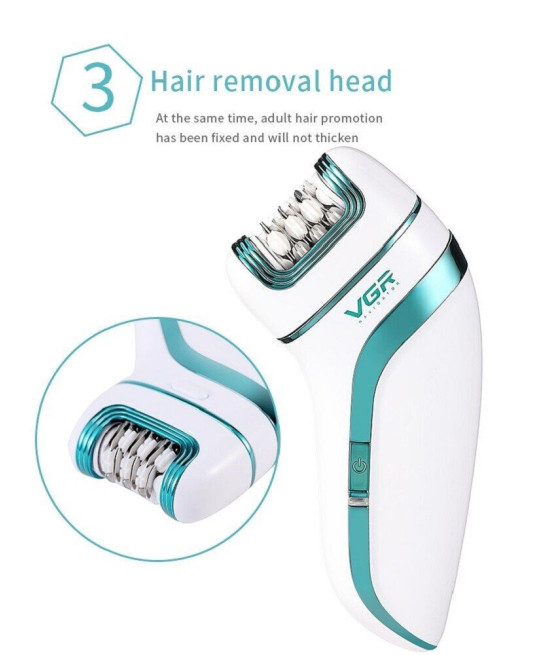 VGR V-713 Epilatore Professionale 3in1 Ricaricabile Depilazione Precisa
