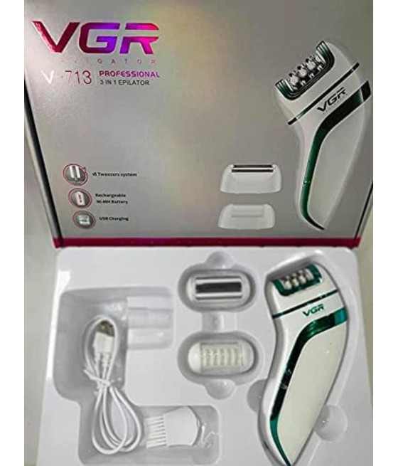 VGR V-713 Epilatore Professionale 3in1 Ricaricabile Depilazione Precisa