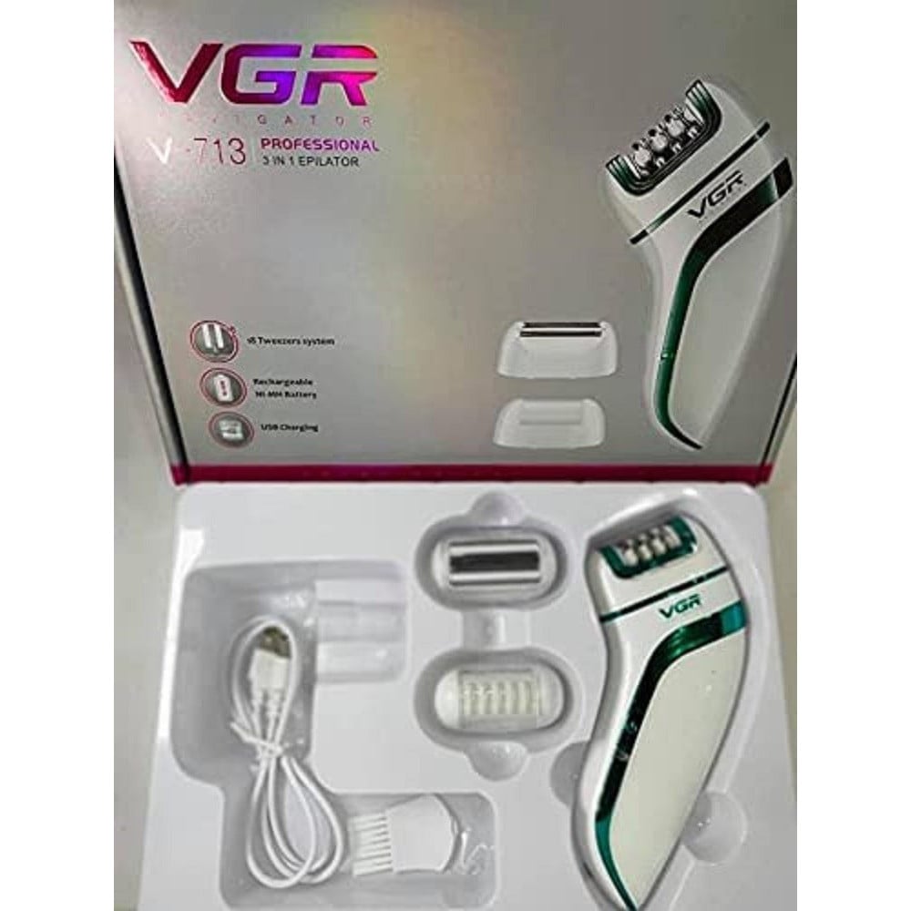 VGR V-713 Epilatore Professionale 3in1 Ricaricabile Depilazione Precisa