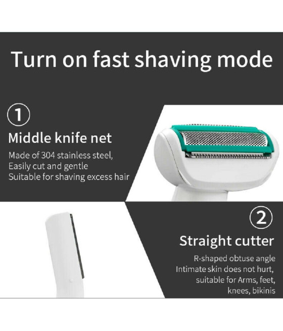 VGR V-720 Kit Epilatore 5in1 Donna Trimmer Rasoio Testine Intercambiabili