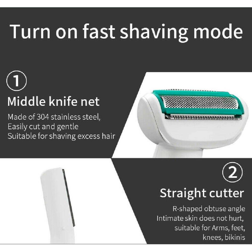 VGR V-720 Kit Epilatore 5in1 Donna Trimmer Rasoio Testine Intercambiabili