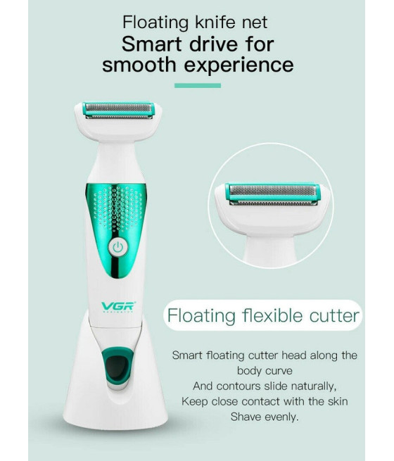 VGR V-720 Kit Epilatore 5in1 Donna Trimmer Rasoio Testine Intercambiabili