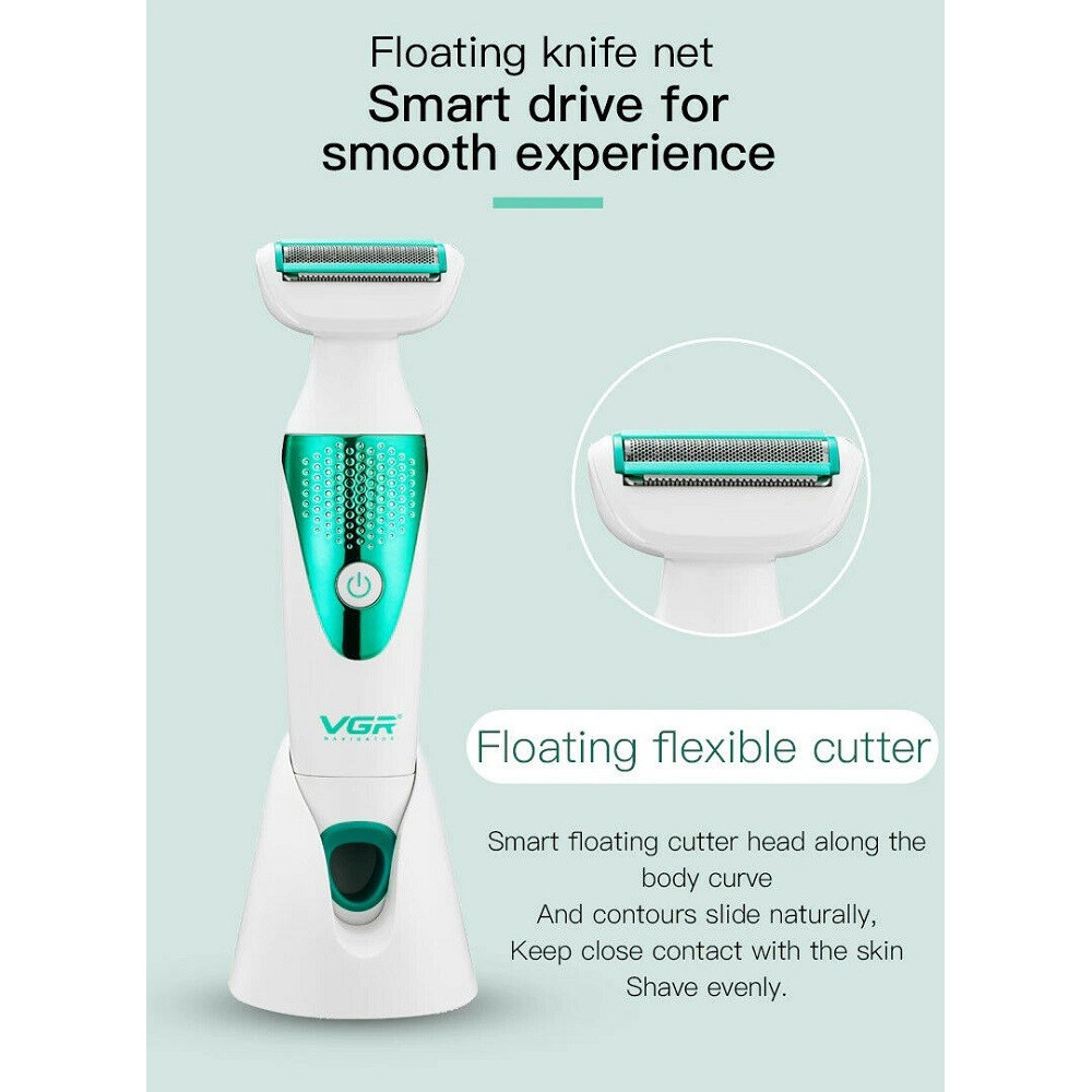 VGR V-720 Kit Epilatore 5in1 Donna Trimmer Rasoio Testine Intercambiabili