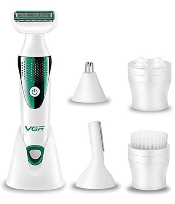 VGR V-720 Kit Epilatore 5in1 Donna Trimmer Rasoio Testine Intercambiabili