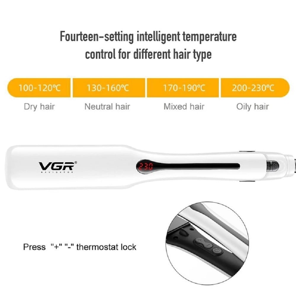 Piastra Capelli Professionale VGR V-556 Regolazione Digitale 230°C