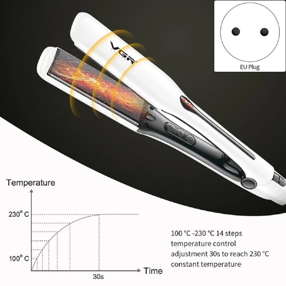 Piastra Capelli Professionale VGR V-556 Regolazione Digitale 230°C