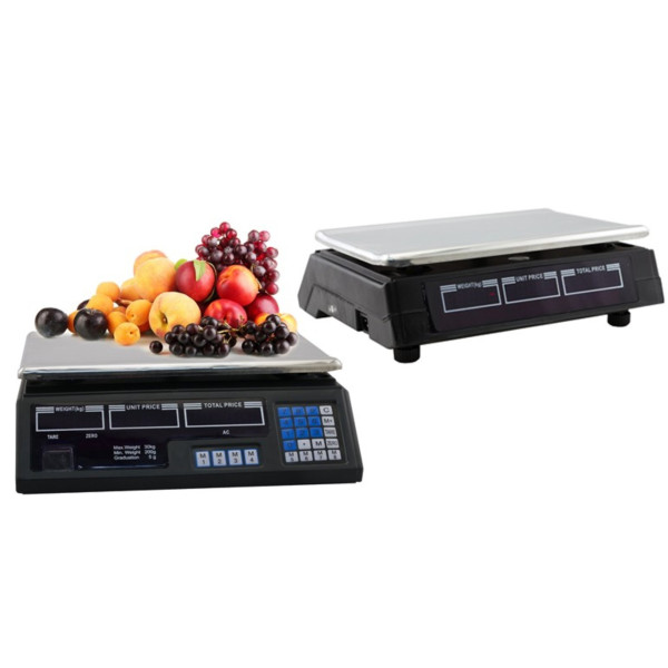 BILANCIA DI PRECISIONE DA BANCO DIGITALE DOPPIO DISPLAY FRUTTA E ALIMENTI MAX 40