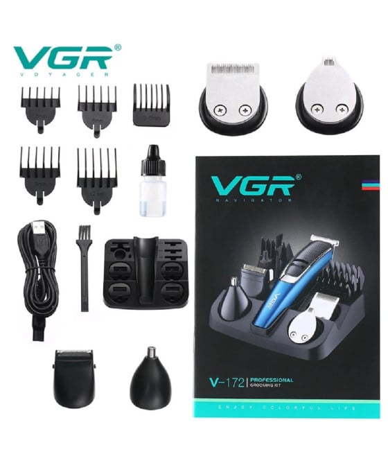 VGR V-172 Kit Tagliacapelli Professionale Trimmer Barber Rasoio Barba