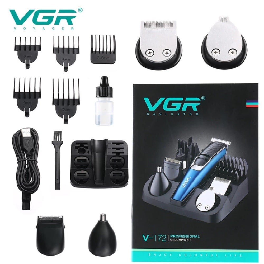VGR V-172 Kit Tagliacapelli Professionale Trimmer Barber Rasoio Barba