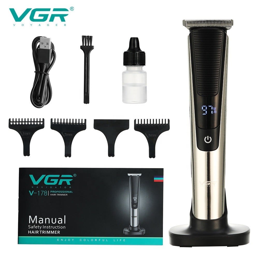 TAGLIACAPELLI BARBA PROFESSIONAL RICARICABILE USB CORDLES DISPLAY V178