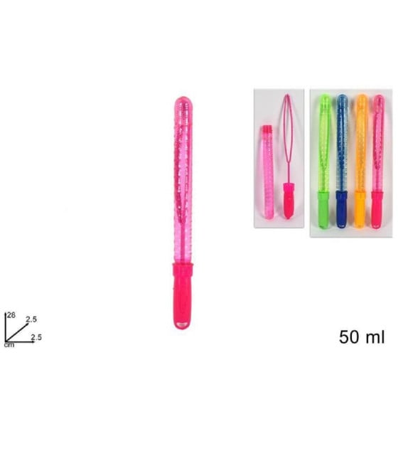 SET 2PZ BACCHETTA BOLLE SAPONE 50ML GIOCO BAMBINI 28CM GADGET PARTY