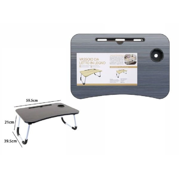 VASSOIO LETTO SCRIVANIA PIEGHEVOLE TAVOLINO TAVOLO PC SLOT TABLET TAZZ