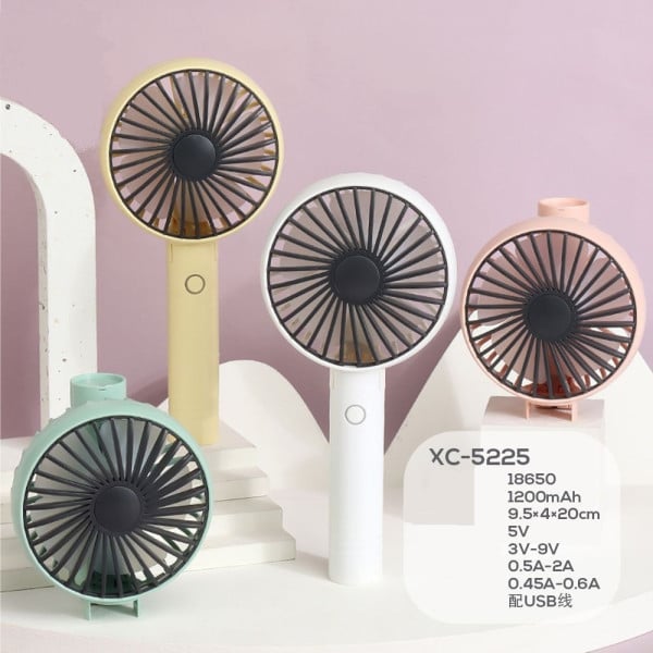 MINI VENTILATORE RICARICABILE USB PORTATILE PIEGHEVOLE UFFICIO XC-5225
