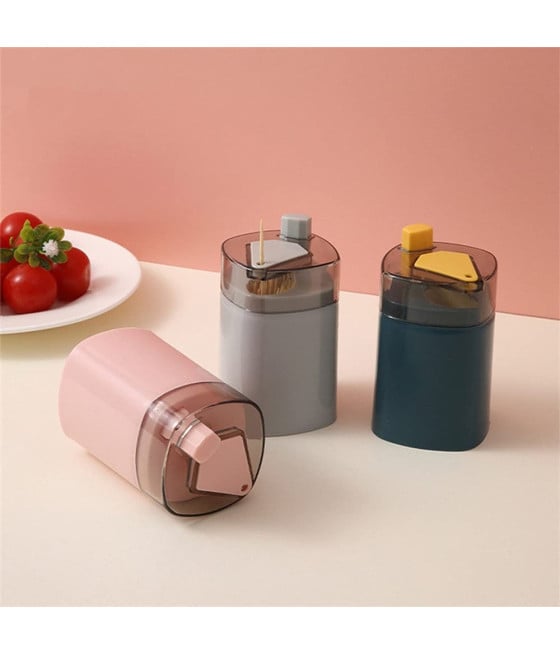 KIT 3 PORTA STUZZICADENTI AUTOMATICO DISPENSER POP-UP PULIZIA DENTI CU