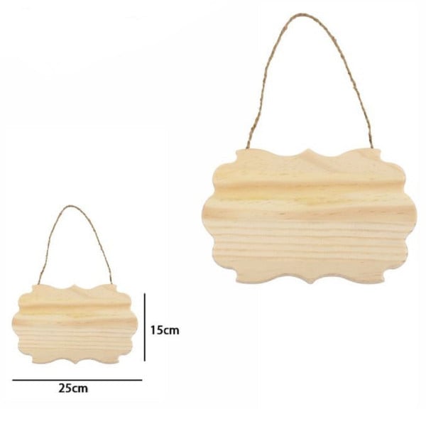 DECORAZIONE IN LEGNO 25 X 15 CM DA APPENDERE CON CORDA INSEGNA 74207A