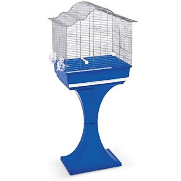 GABBIA PER UCCELLI METALLO PLASTICA SUPPORTO PIEDISTALLO 62X40X134CM
