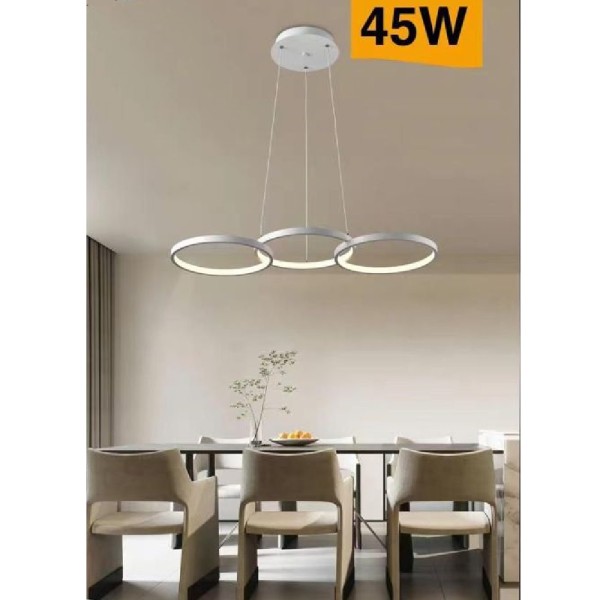 Lampadario led sospensione geometrico 56 watt 2 rettangoli moderno lampada  da soffitto 4480Lm luce naturale 4000k