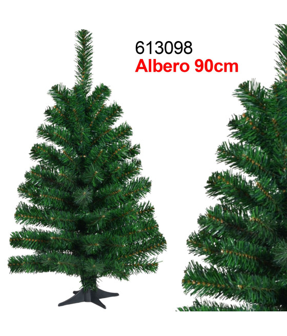 ALBERO DI NATALE SUPER FOLTO ARTIFICIALE VERDE 90 CM REALISTICO ADDOBBI CASA