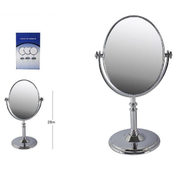 Specchio da tavolo da trucco autoportante 6/7/8 pollici base in legno  specchio trucco trucco specchio specchio specchio scrivania rotondo  bellezza