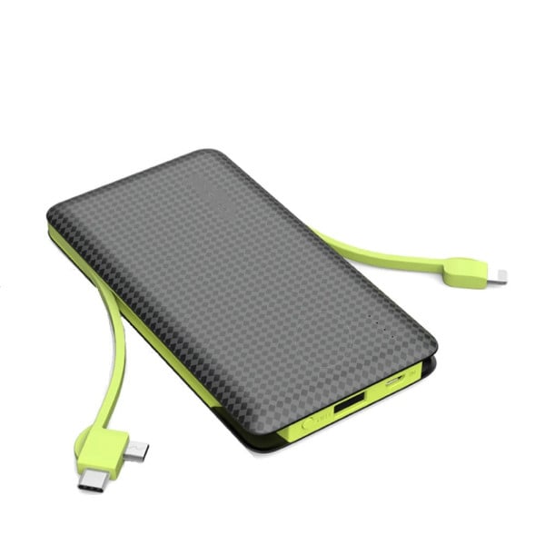 POWERBANK 10000MAH Q-A134 2 CAVI CONNETTORI MICRO USB LIGHTNING TYPE-C