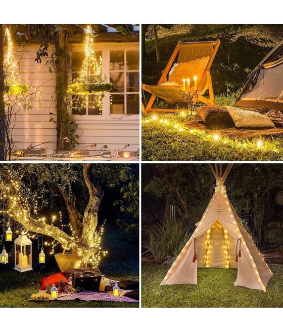 LUCI LED ALBERO NATALE USB BLUETOOTH APP CON TELECOMANDO 10MT 100 LED