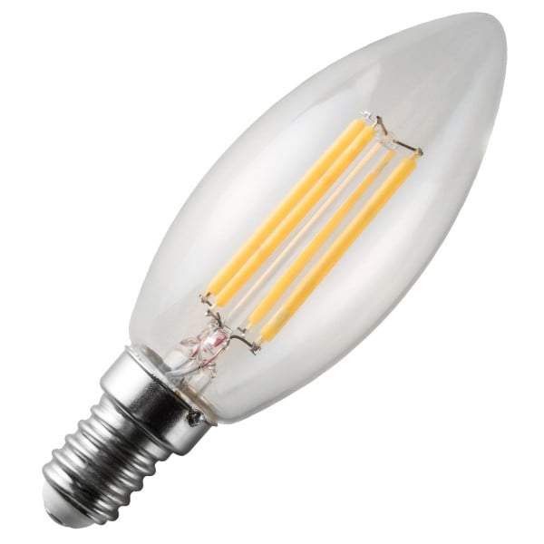 Lampadina Filamento LED Oliva E14 FilLED 4W equivalente 40W tradizionale