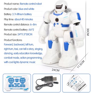 ROBOT QRB INTELLIGENTE TELECOMANDATO SMART INTERATTIVO ELETTRICO BATTERIA  GIOCO