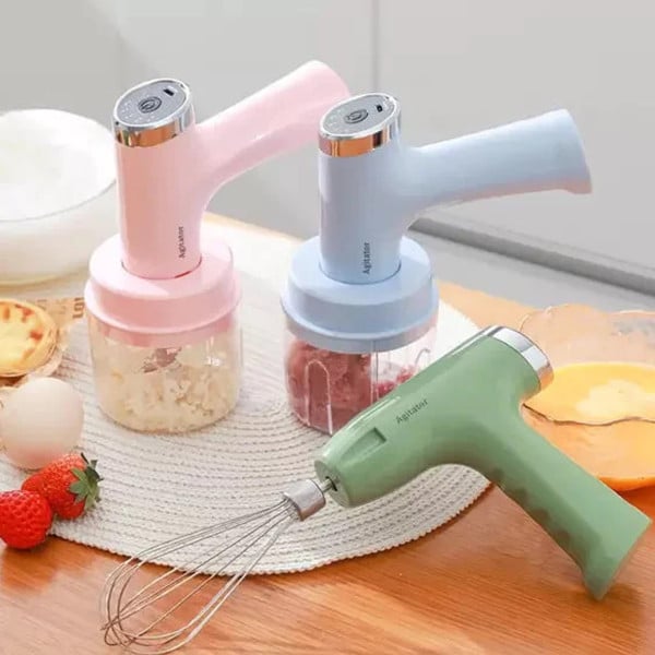MINI FRULLATORE ELETTRICO RICARICABILE MULTIFUNZIONALE CON FRUSTA SBATTITORE