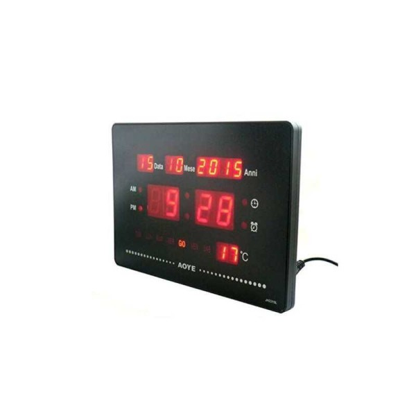 ADE Orologio digitale da tavolo o parete con sveglia | Grandi numeri |  Calendario | Termometro, igrometro | Illuminazione | radiocontrollata  segnale